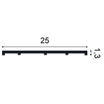 SX207F SQUARE Battiscopa Orac Flex