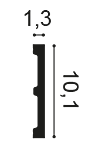 DX163-2300-RAL9003 SQUARE Contorno Porta